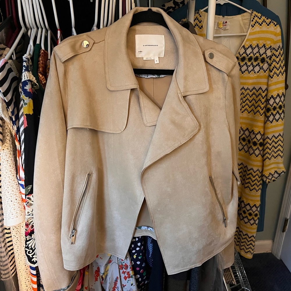 By Anthropologie Expressway Moto Jacket-faux suede